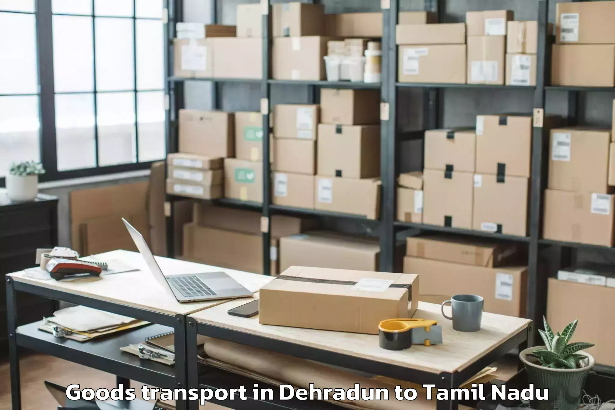 Reliable Dehradun to Vr Mall Chennai Goods Transport